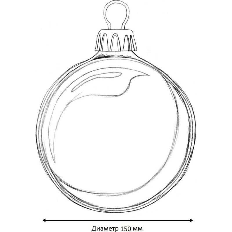 Шар елочный 150мм, с глиттером лакированный (красный) 496364