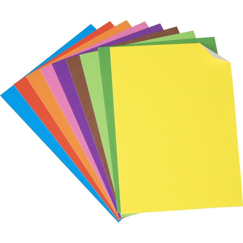 Картон цветной Комус Класс ColorPics 10л 10цв А5 мелован.папка