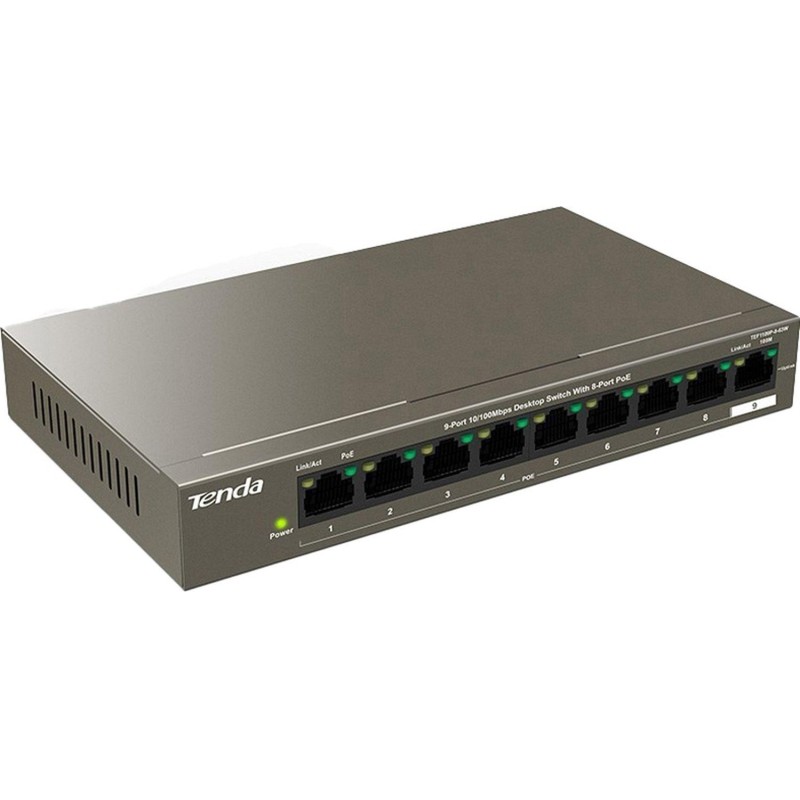 Коммутатор Tenda TEF1109P-8-63W 4 порта PoE+ (58W)