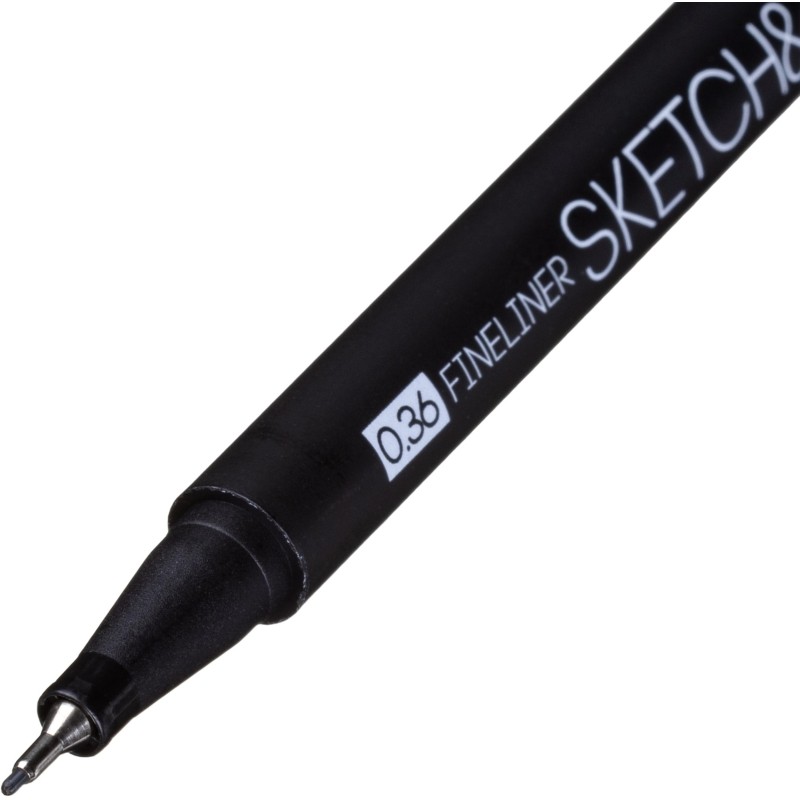 Набор линеров для скетчинга SKETCH&amp;ART BLACK EDITION 0,36мм 12цв 36-0017