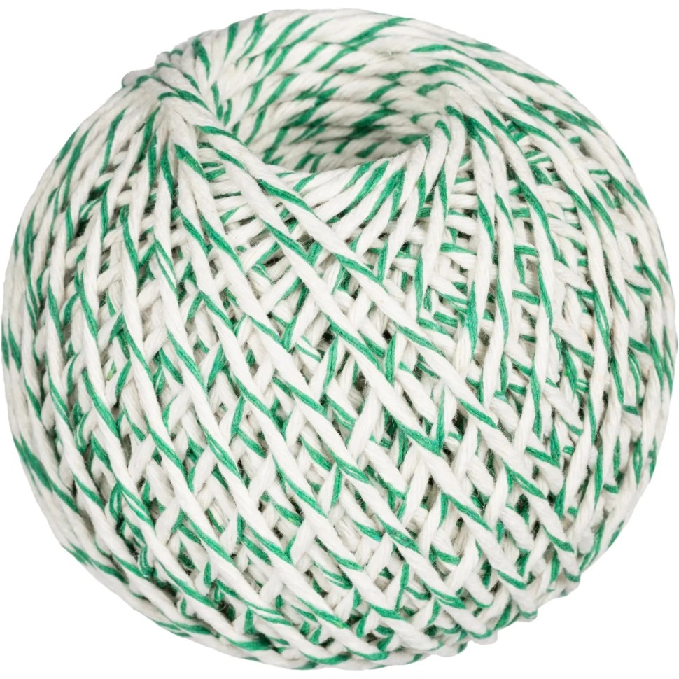 Шпагат хлопчатобумажный, 100 п.м., 1000 ТЕКС, цвет в ассортименте