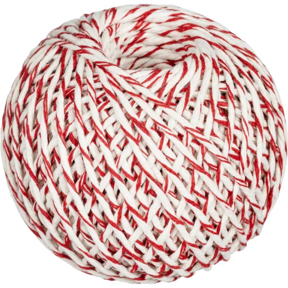 Шпагат хлопчатобумажный, 100 п.м., 1000 ТЕКС, цвет в ассортименте