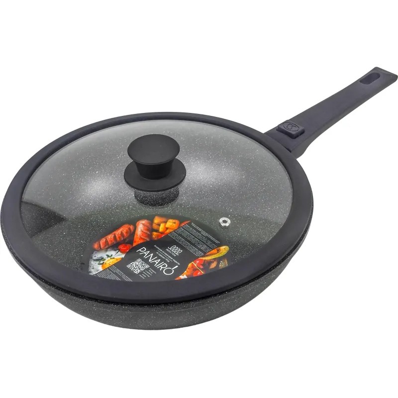 Сковорода ВОК 28см с крышкой и съем. ручкой Panairo Forrena PRO MAX