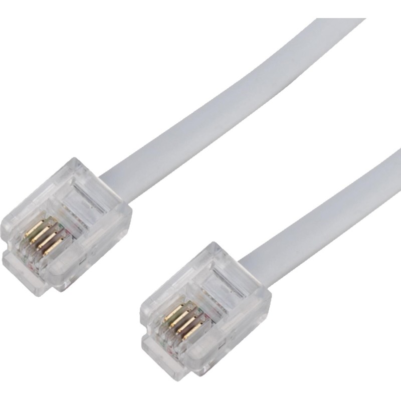 Удлинитель телефонный REXANT, плоский, RJ-11 (6P-4C), 20м, белый (уп 10шт)
