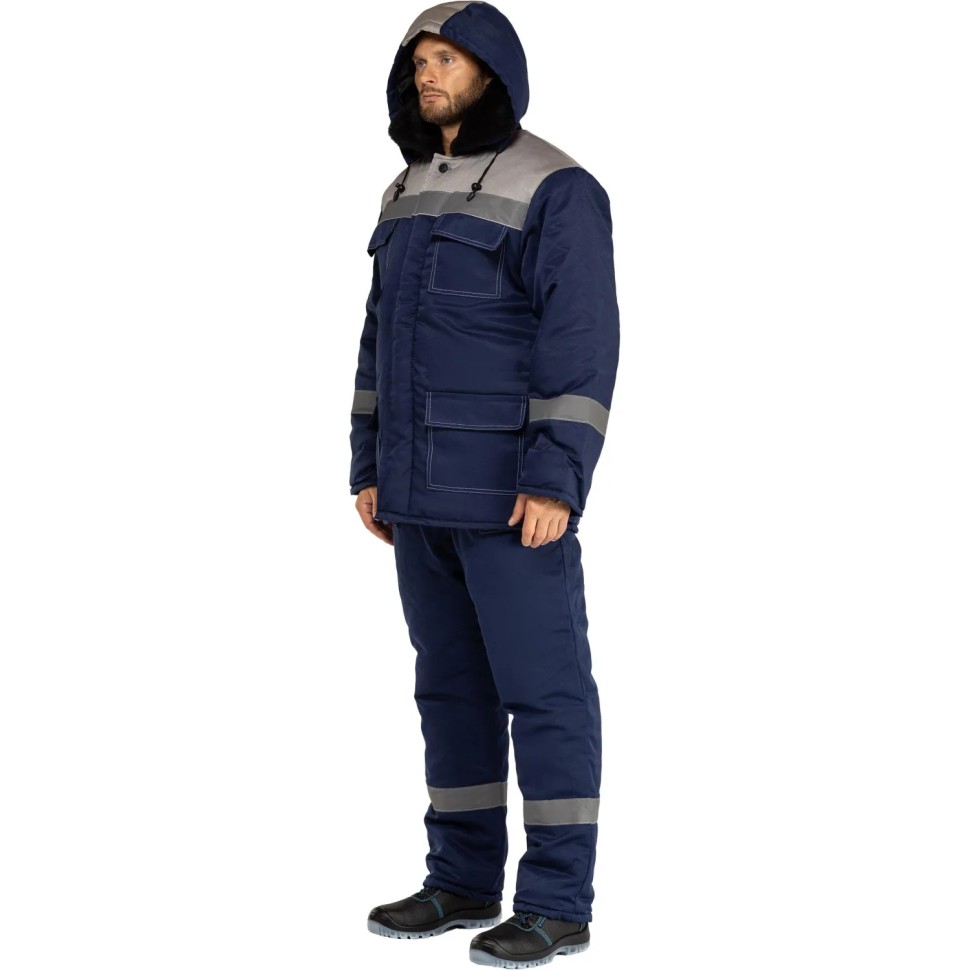 Костюм рабочий зимний муж з35-КПК синий/сер (р.68-70) 194-200 (Арсенал-СП)