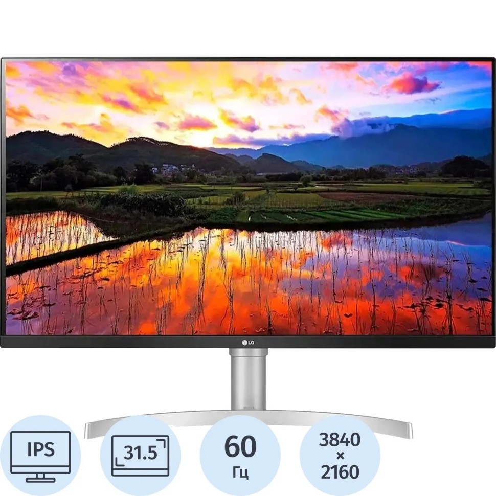 Монитор LG 31.5 32UN650K-W IPS 4K  HDMI DP M/M HAS 60Hz 350cd Ex