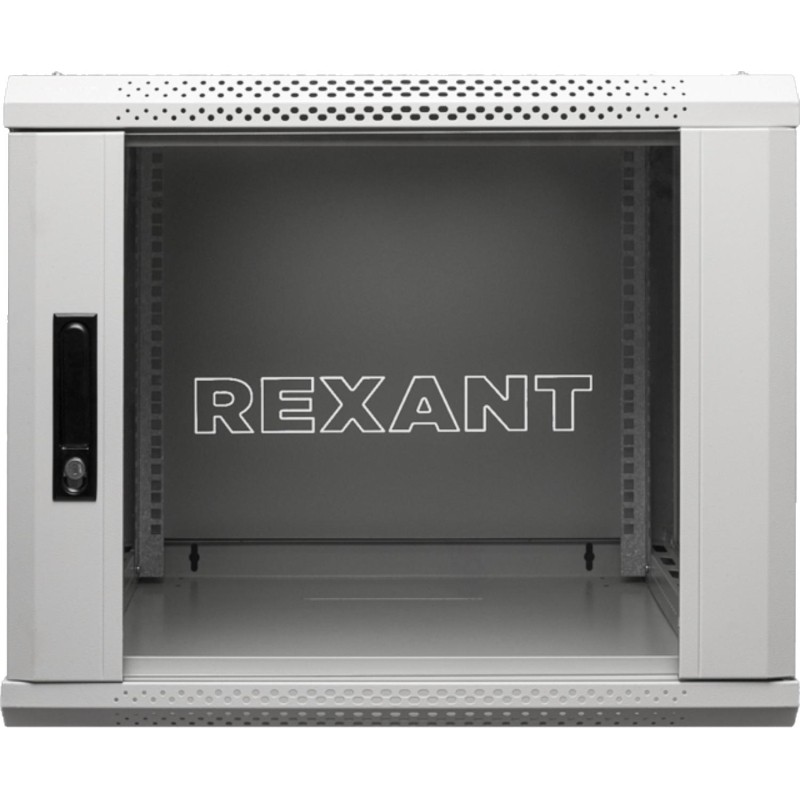 Шкаф настенный REXANT 6U 600x450, дверь сплошное стекло, сер. (04-0664-111)