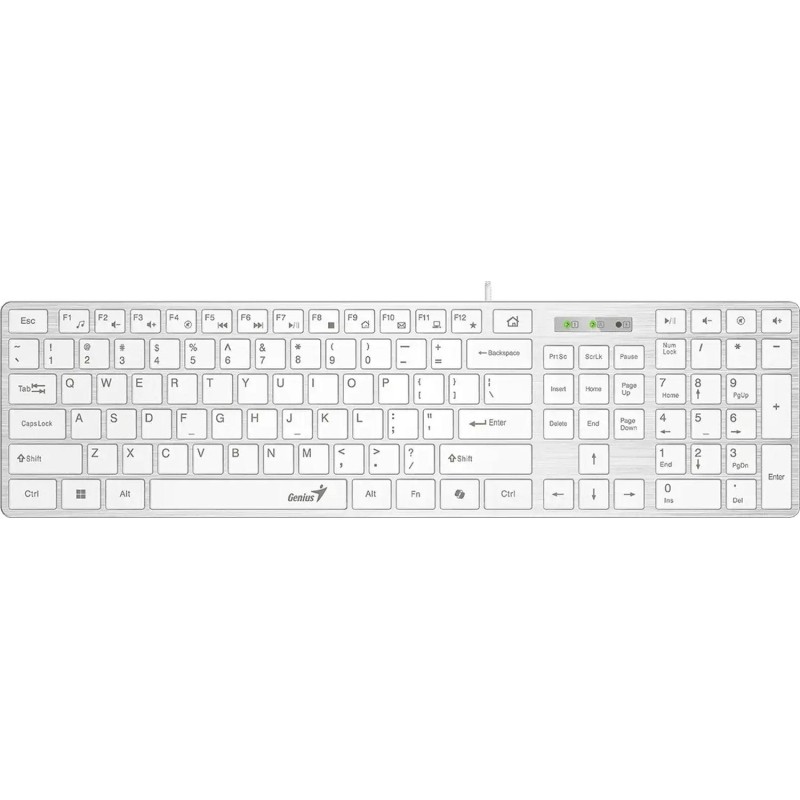 Клавиатура Genius проводн. SlimStar 126 белый