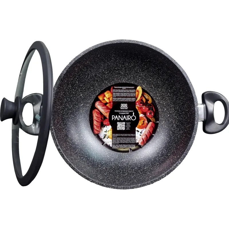 Сотейник ВОК 28см с крышкой и съем.ручками Panairo Forrena PRO MAX