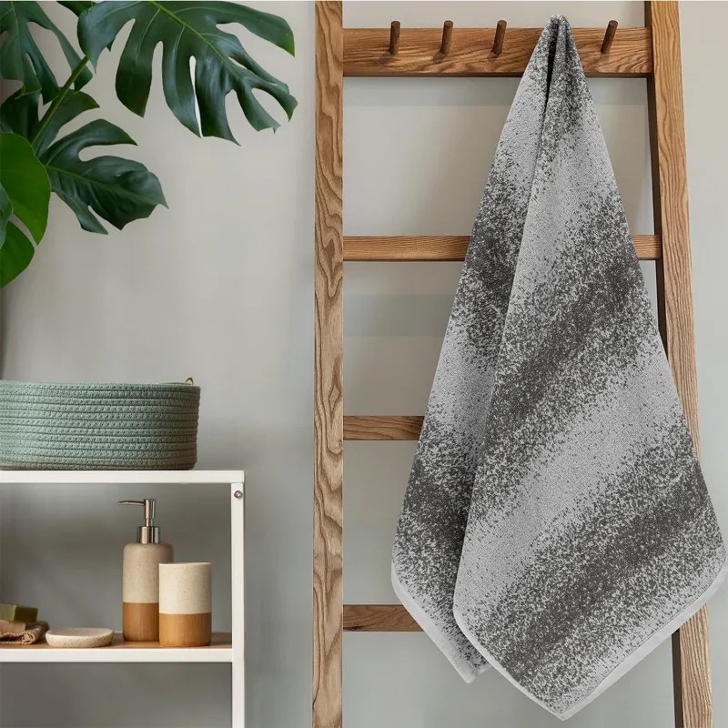 Полотенце махровое УЗБ Филидор, L 70х130 т-сер,161369