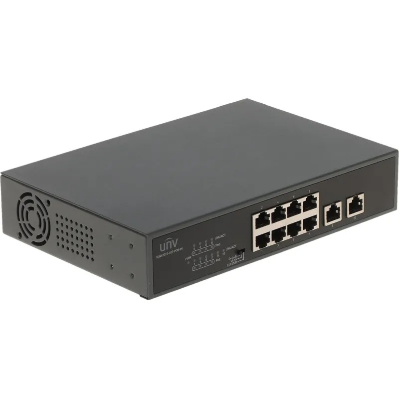 Коммутатор Uniview 10x100Mbps RJ45 8 PoE (NSW2010-10T-POE-IN)