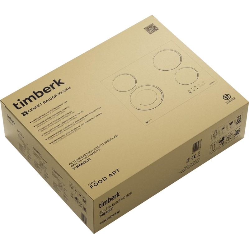 Варочная панель Timberk T-HE4GL71, встраиваемая, 6400Вт, черный