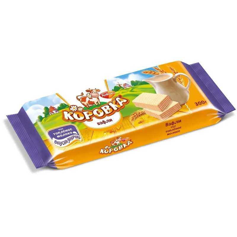 Вафли Коровка вкус топленое молоко, 300г