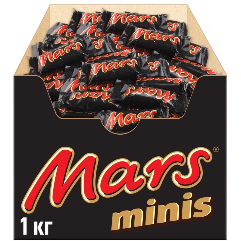 Шоколадный батончик Mars Minis с карамелью и нугой, 1кг
