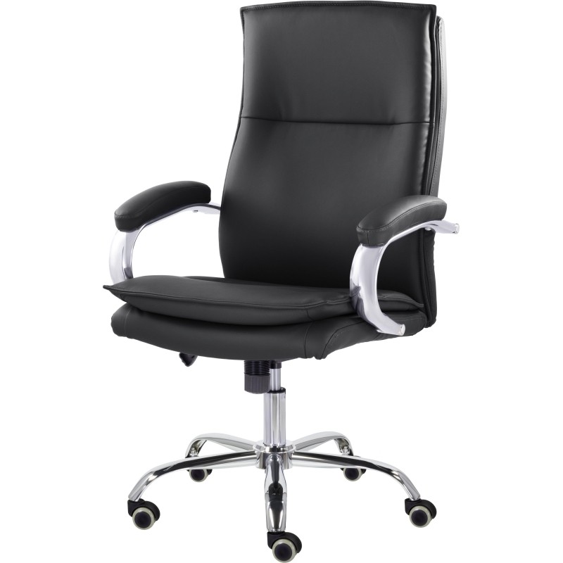 Кресло UP_EChair СН-701 Куба В хром ХДП Ср S-0401 (черный)
