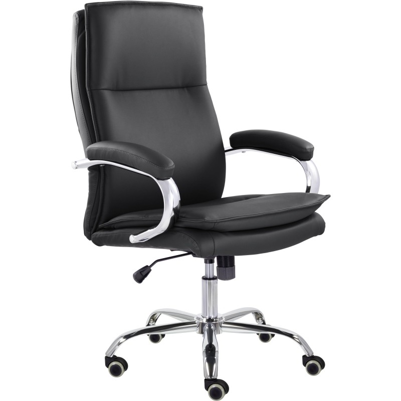 Кресло UP_EChair СН-701 Куба В хром ХДП Ср S-0401 (черный)