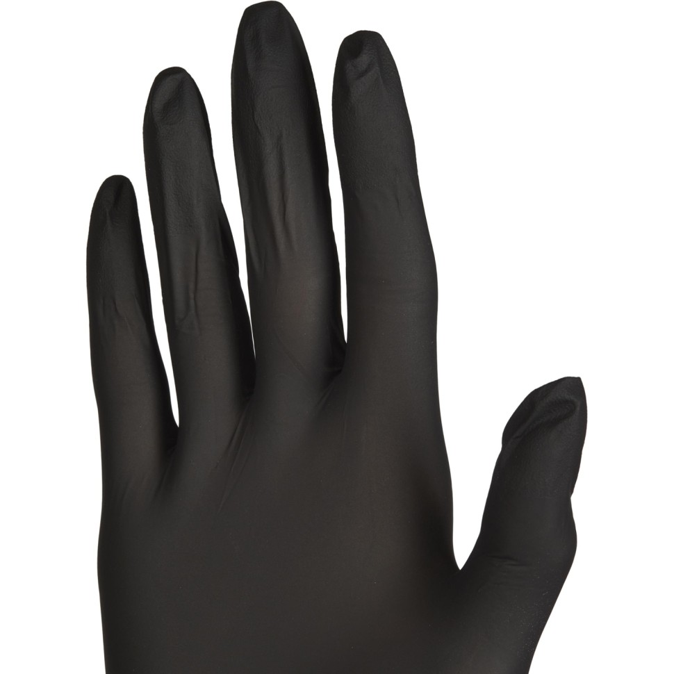 Перчатки нитрил., н/с, н/о,3,5г./шт,черн.FOXY-GLOVES S 50 пар/уп ШК4181