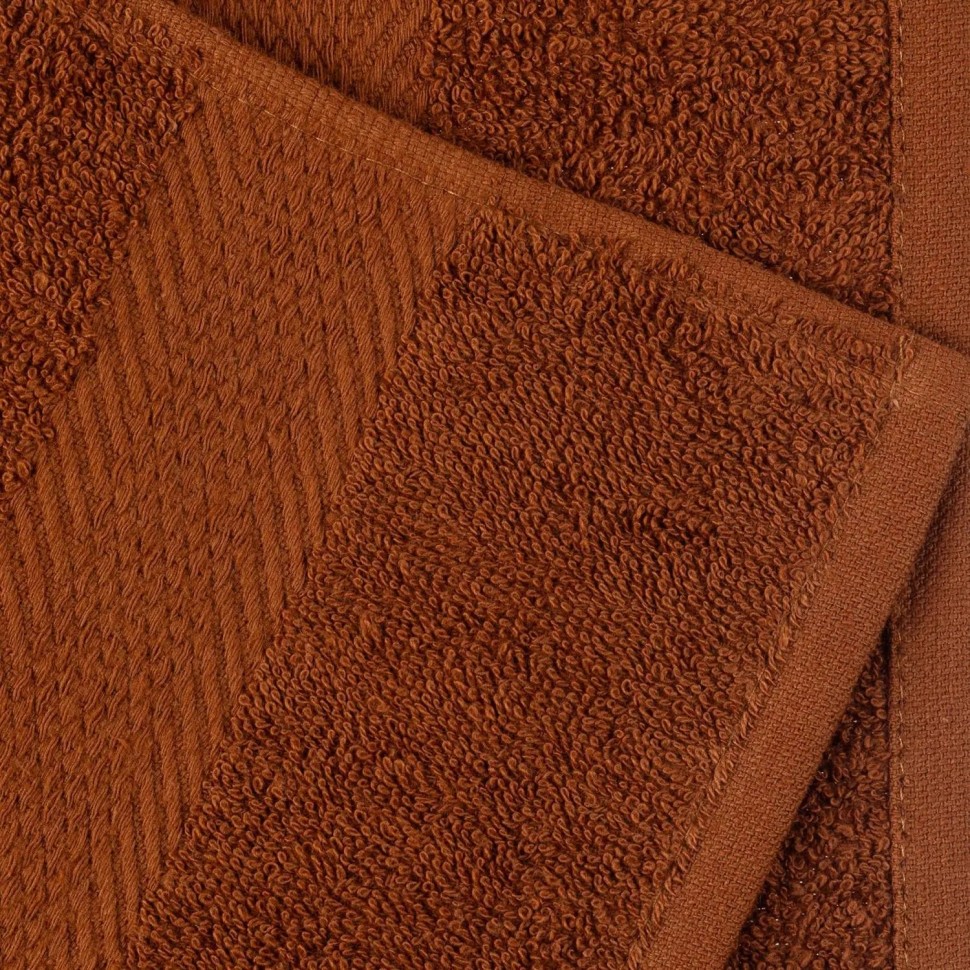 Набор полотенец махровых бордюр 440 г/м2, 40х70 карамель, 10шт