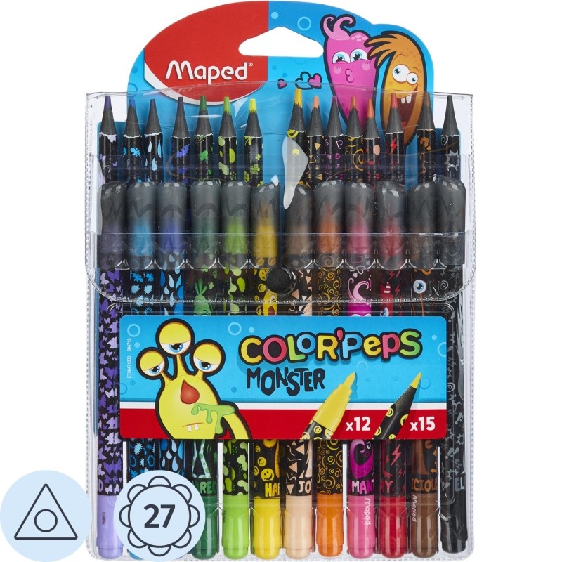 Набор для рисования Maped COLOR&#039;PEPS MONSTER:12 флом,15 пласт.цв.кар,984718