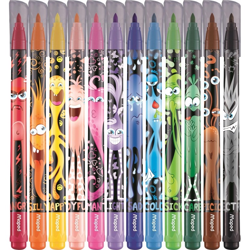 Набор для рисования Maped COLOR&#039;PEPS MONSTER:12 флом,15 пласт.цв.кар,984718