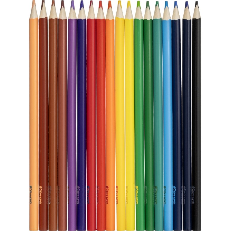 Карандаши цветные 18 цветов Комус Класс ColorPics, трехгранные
