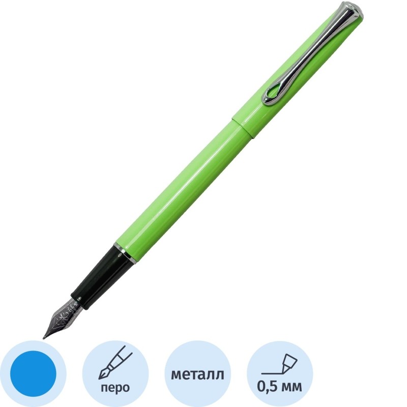 Ручка перьевая DIPLOMAT Traveller Lumi green M синий D20001072