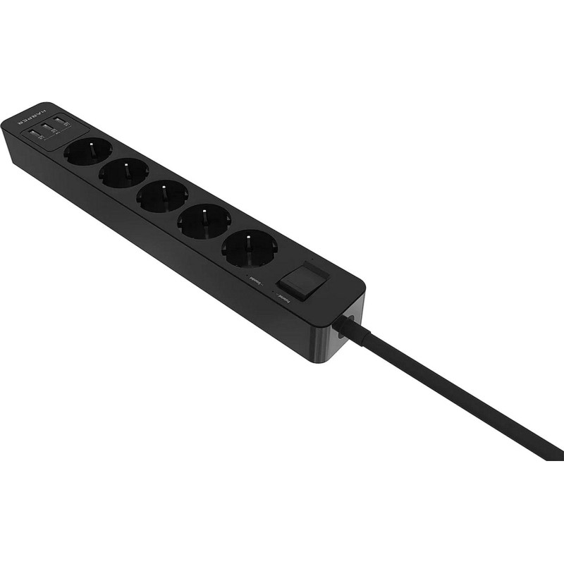 Сетевой фильтр HARPER UCH-560 Black 5р/3м/4кВт/16А 3xUSB (H00003013)
