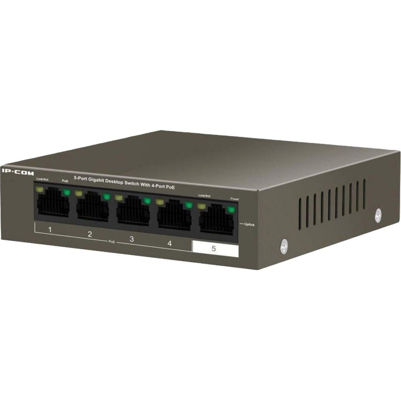 Коммутатор IP COM 4 порта  802.3at (PoE+) 5 портов 10/100 1000 М/сек