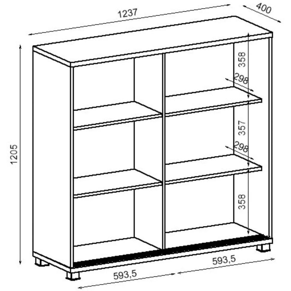 Шкаф-купе Avance с замком 6ШКЗ.013 1237х400х1205 венге
