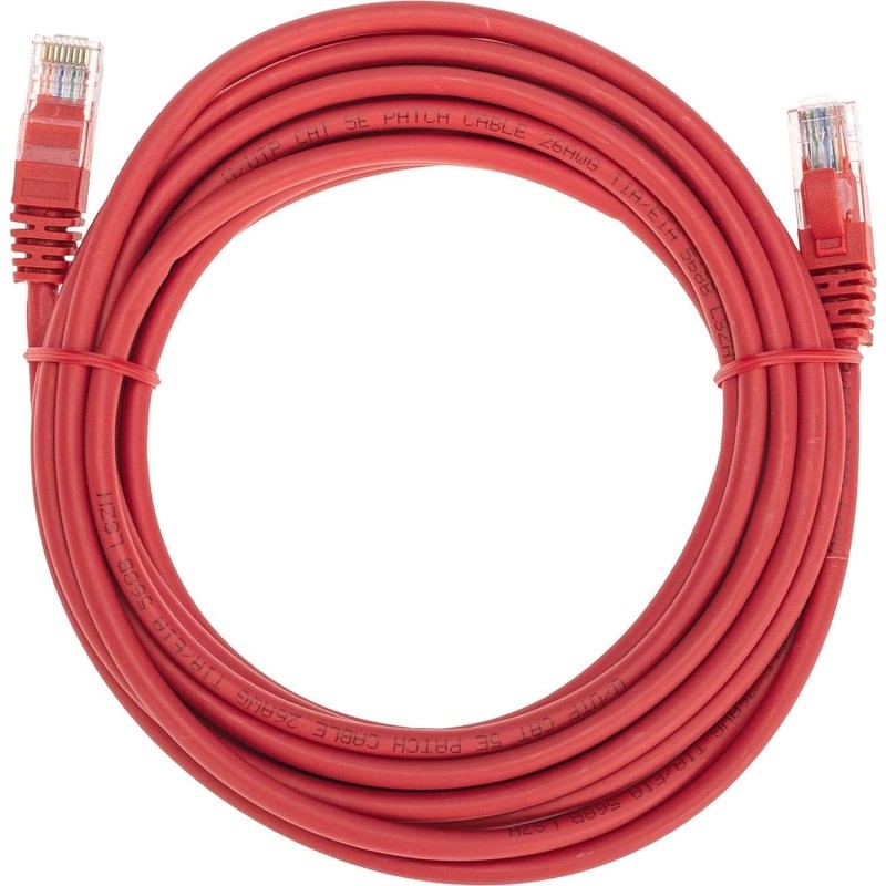 Патч-корд REXANT (02-0103-5) U/UTP, CAT 5e, 26AWG, LSZH, красный, 5м