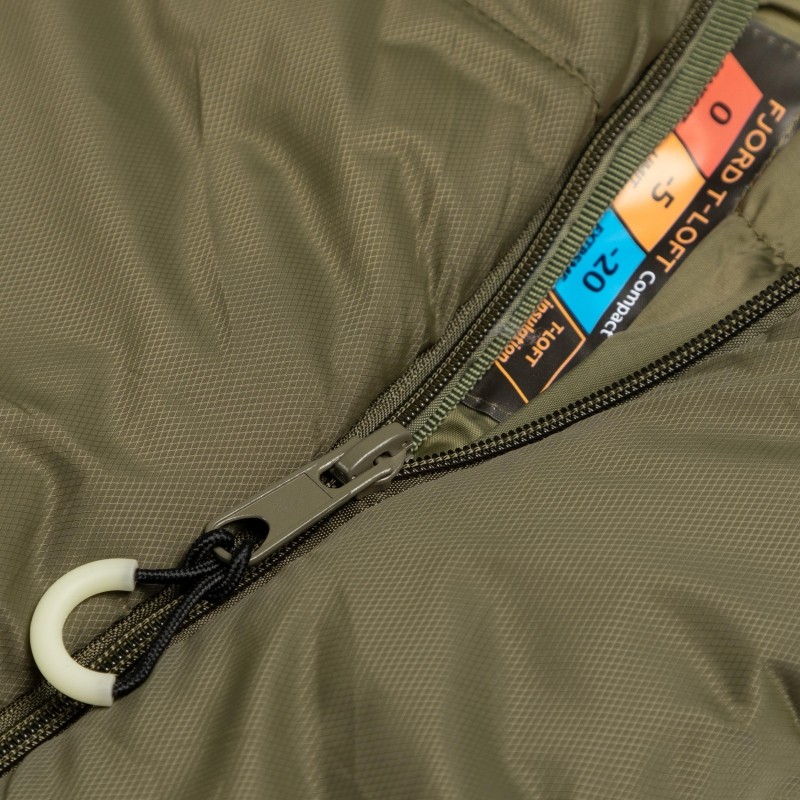 Спальный мешок Tramp  Fjord T-Loft Compact, левый оливковый, TRS-049C