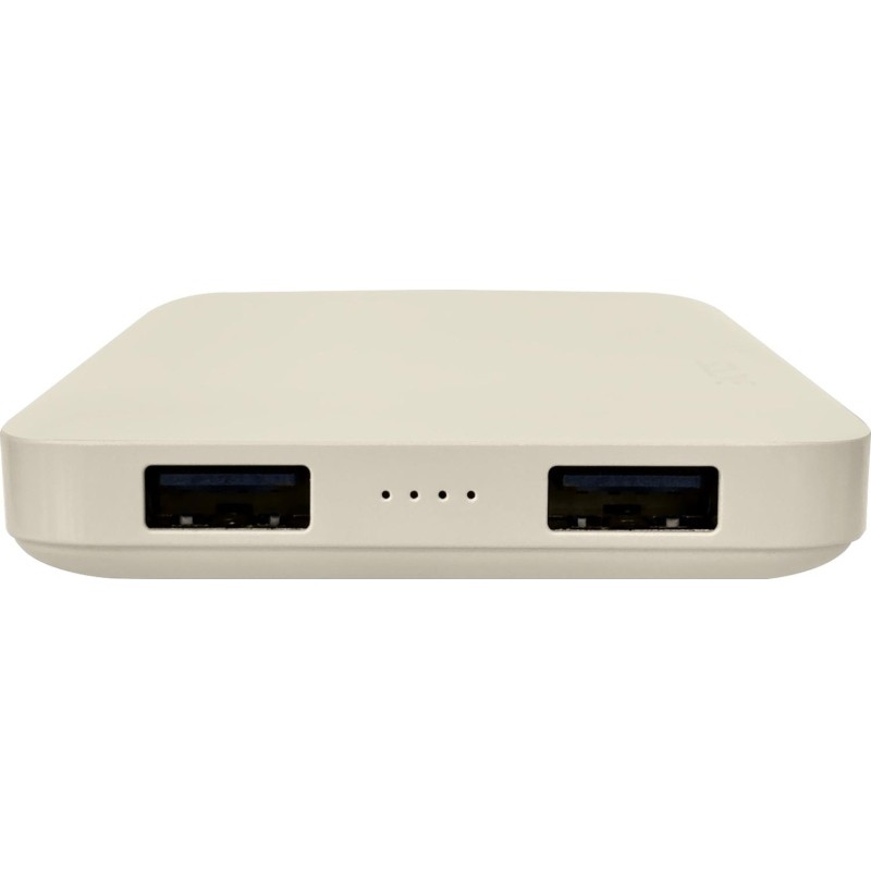 Внешний аккумулятор SOLOVE (Mi) 001M+ 10000mAh, кожаный чехол, бежевый