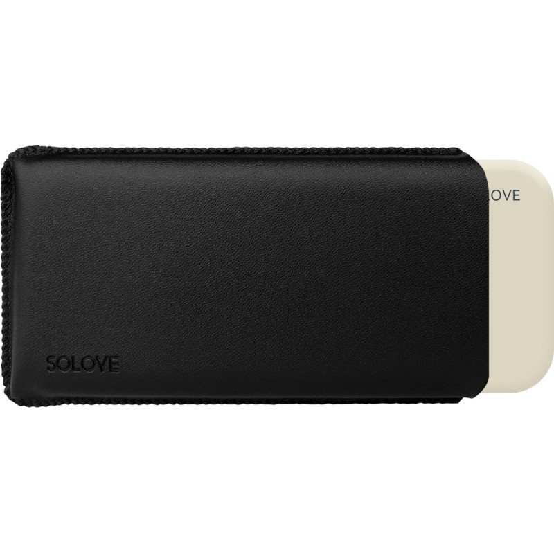 Внешний аккумулятор SOLOVE (Mi) 001M+ 10000mAh, кожаный чехол, бежевый