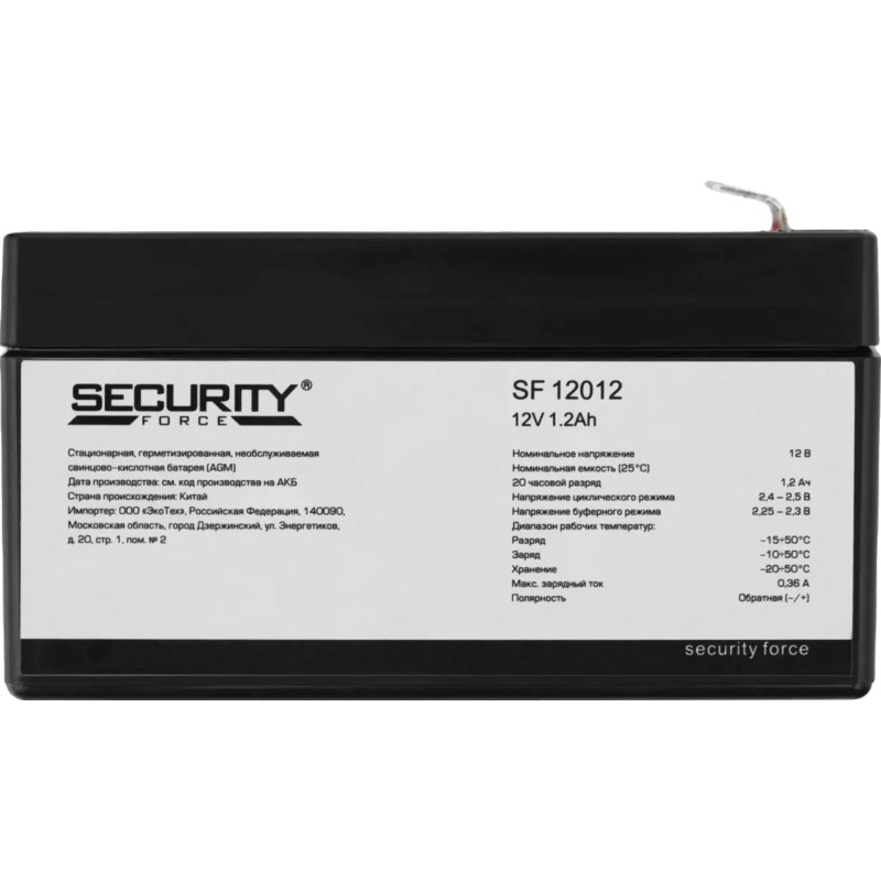 Батарея для ИБП Security Force SF 12012 12В/1.2, F1 (97x43x53мм)
