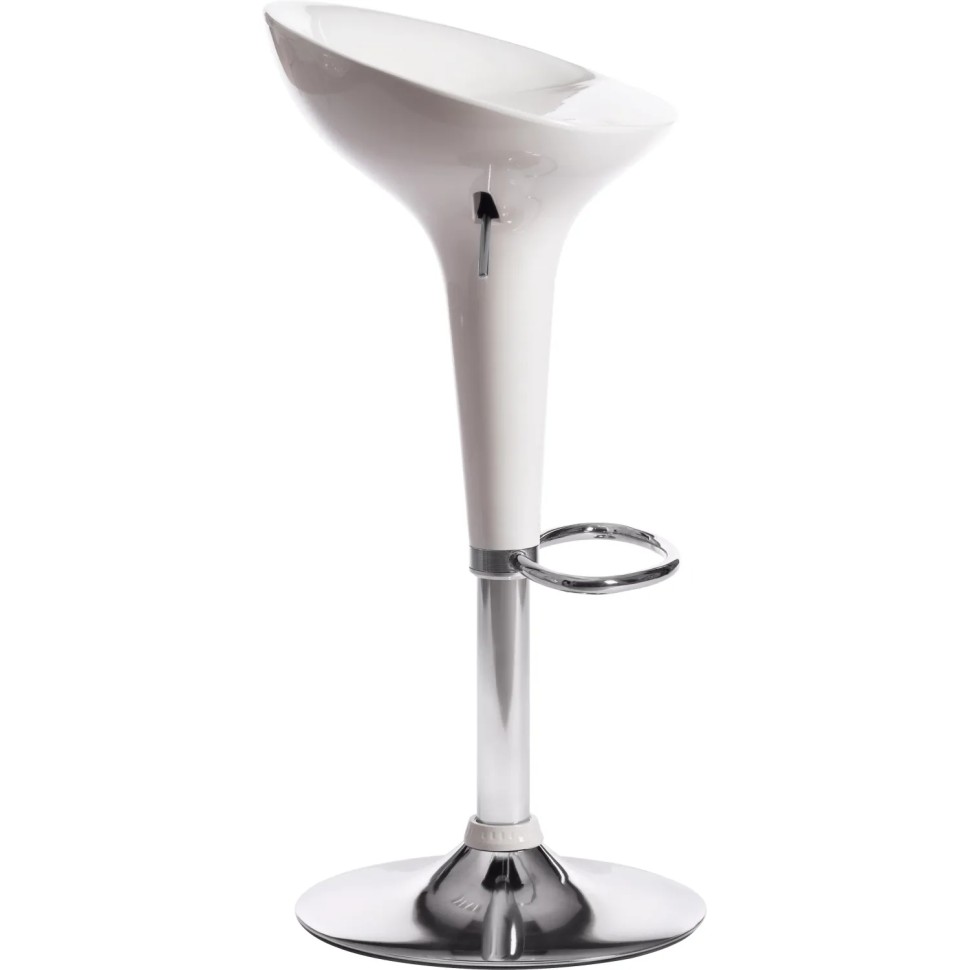 Стул барный NAIL (mod. KY801), металл/пластик, белый/хром, 2шт/уп