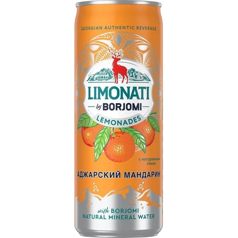 Напиток Боржоми Аджарский мандарин газированная ж/б 0,33л