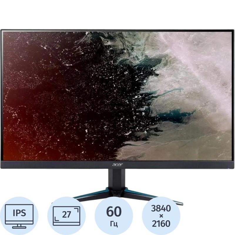Монитор Acer Nitro (UM.HV0CD.L01)27/4K UHD/IPS/60Hz/350cd/4ms/HDMI/DP