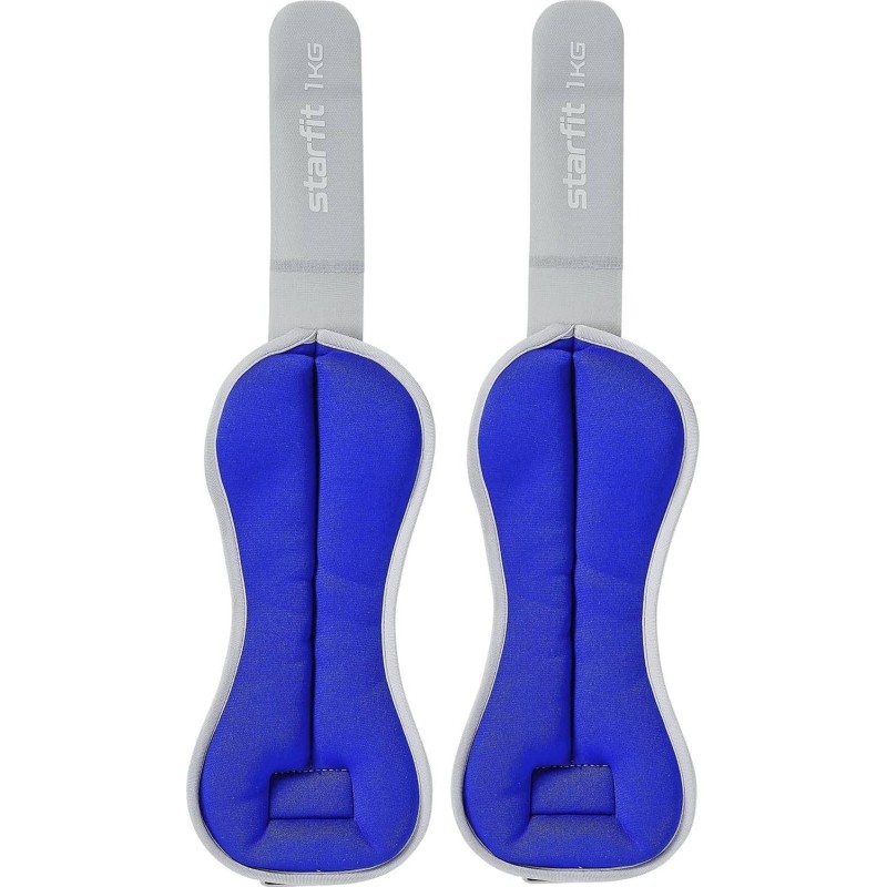 Утяжелитель универс STARFIT WT-502 1 кг, синий/серый., 2шт/уп,ЦБ-00002501