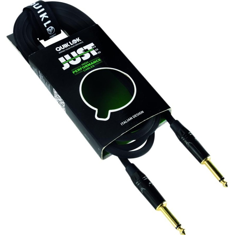 Кабель Quik Lok JUST JJ 6, инструментальный, 6м, Mono Jack черн /JUST JJ 6