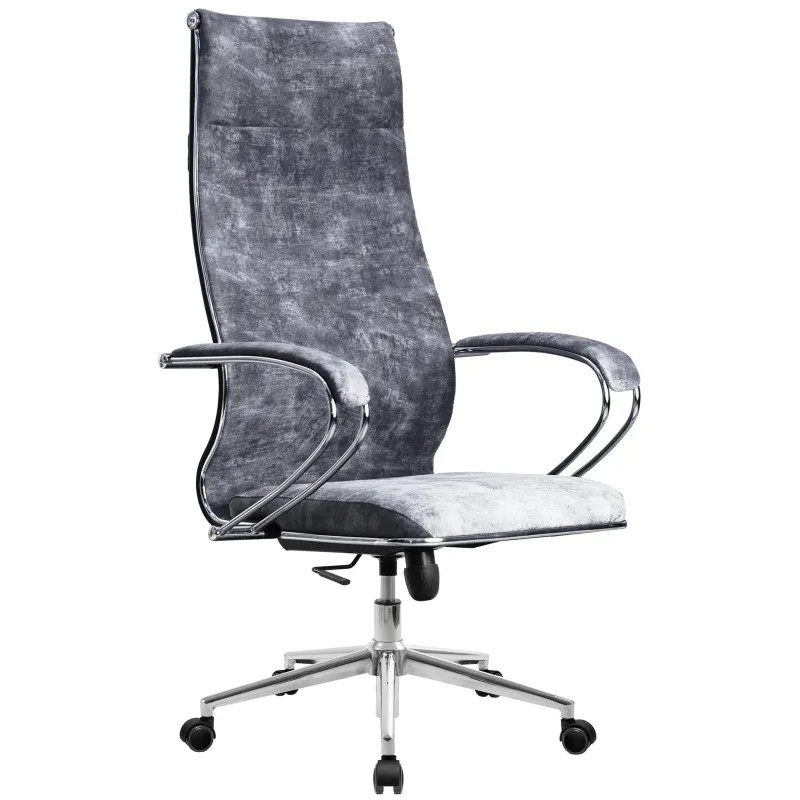 Кресло S_MT_Metta L 1m 42 Bravo велюр св-сер кр.хр (подл.118/осн.053) Кресло S_MT_Metta L 1m 42 Bravo велюр св-сер кр.хр (подл.118/осн.053)