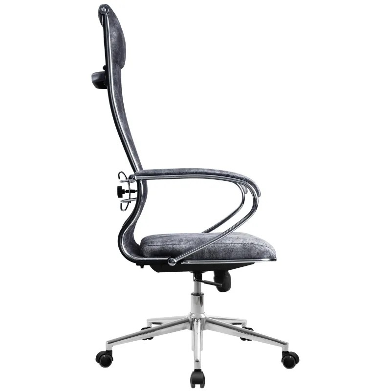 Кресло S_MT_Metta L 1m 42 Bravo велюр св-сер кр.хр (подл.118/осн.053) Кресло S_MT_Metta L 1m 42 Bravo велюр св-сер кр.хр (подл.118/осн.053)