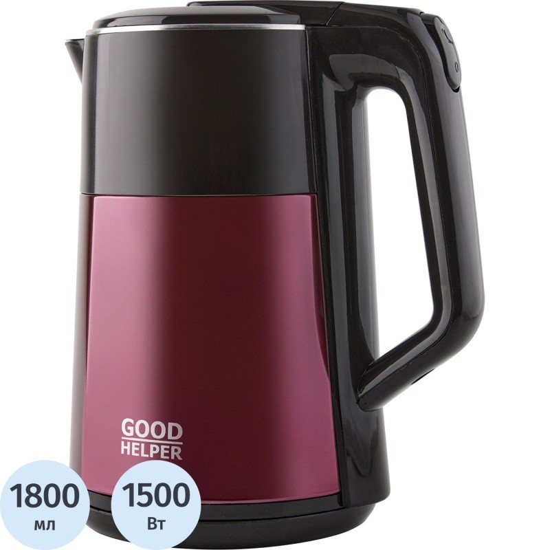 Чайник электрический GOODHELPER KPS-188C (Вишневый)