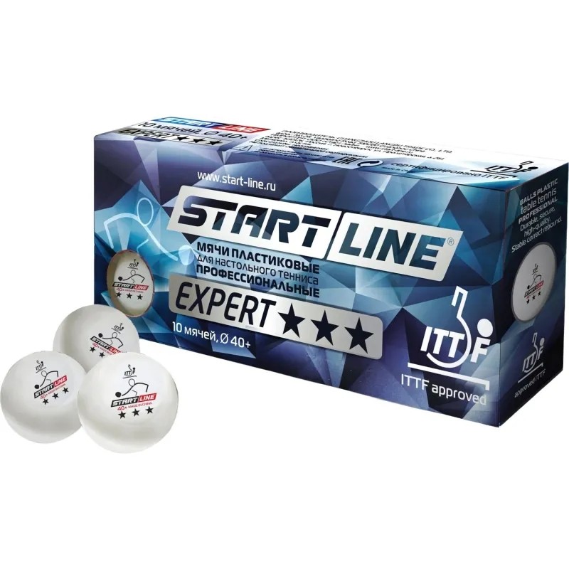 Мяч для настольного тенниса START LINE набор 40+EXPERT 3x(10 шт) spt0033055