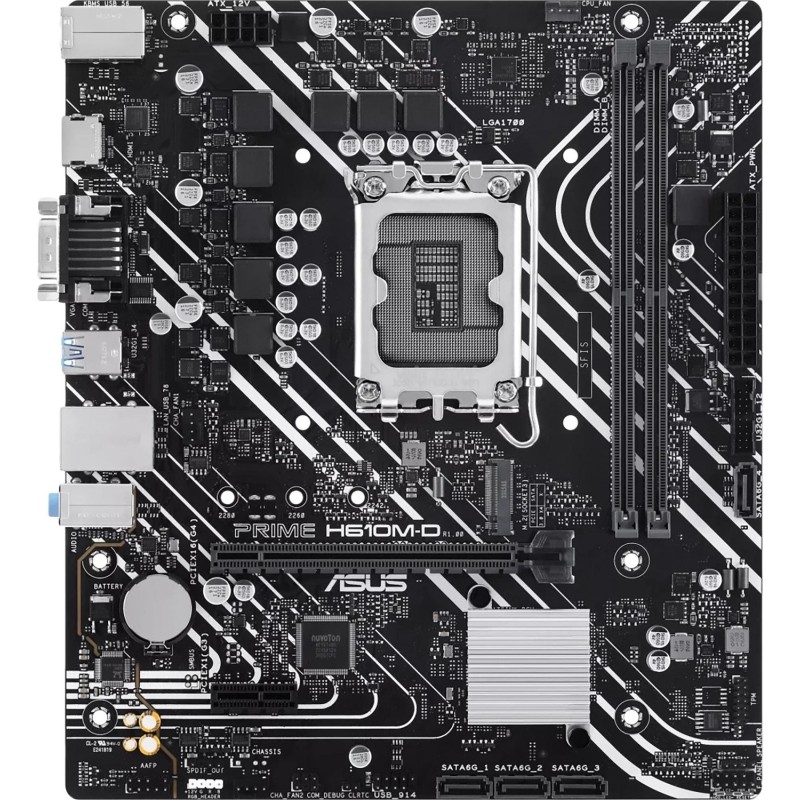 Материнская плата Asus PRIME H610M-D Soc-1700 Intel 2xDDR5 mATX