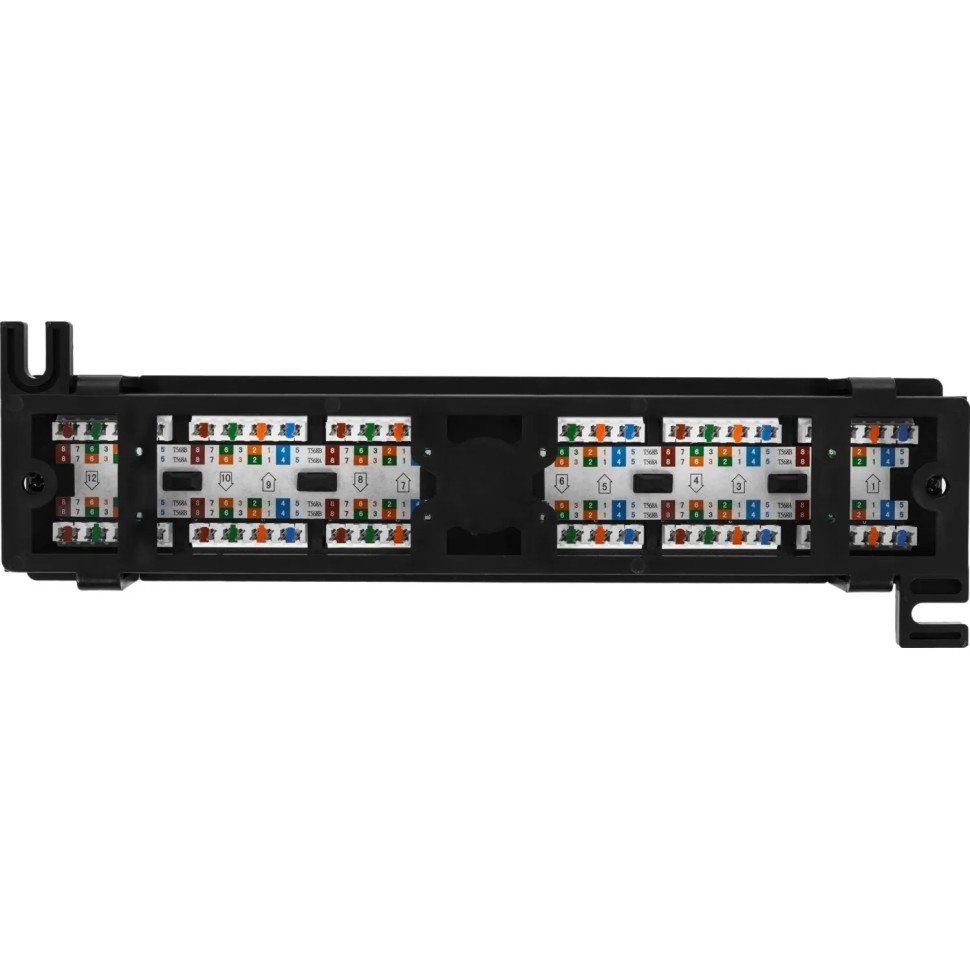 Патч-панель TWT TWT-PP12UTP-H настенная горизонтальная, 12 портов, UTP, 5E