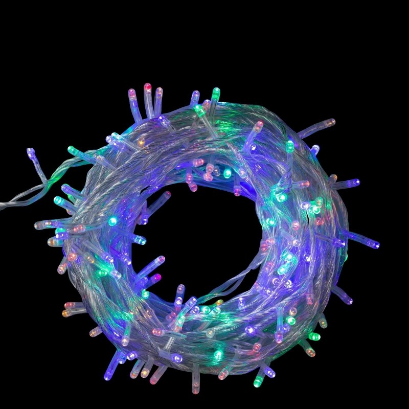 Гирлянда светодиодная Нить 20 м , IP20, 200 LED, мульти,8 реж, 220В 3556803