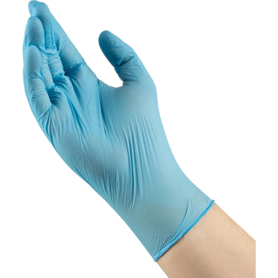 Перчатки нитрил., н/с, н/о, CP Basic ( M) голубые 3гр. 50 пар/уп