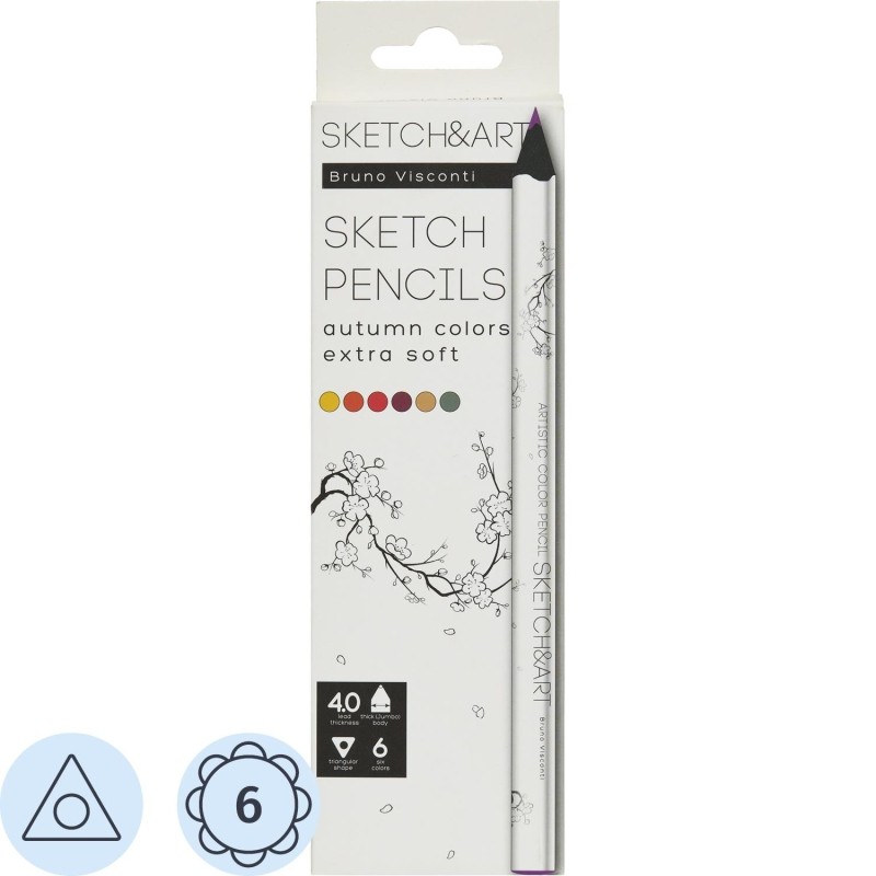 Карандаши цветные SKETCH&amp;ART4 мм,ОСЕННИЙ ПЕЙЗАЖ 6  30-0118/10