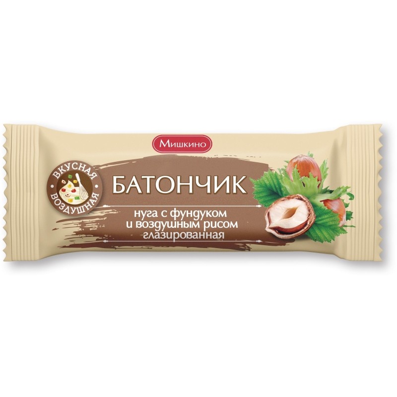 Батончик Мишкино счастье халва подсолнечная с арахисом глазир. 50гx24шт/уп