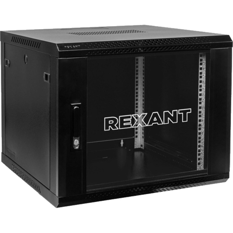 Шкаф настенный REXANT 12U 600x600,дверь сплошное стекло, чер. (04-1266-112)